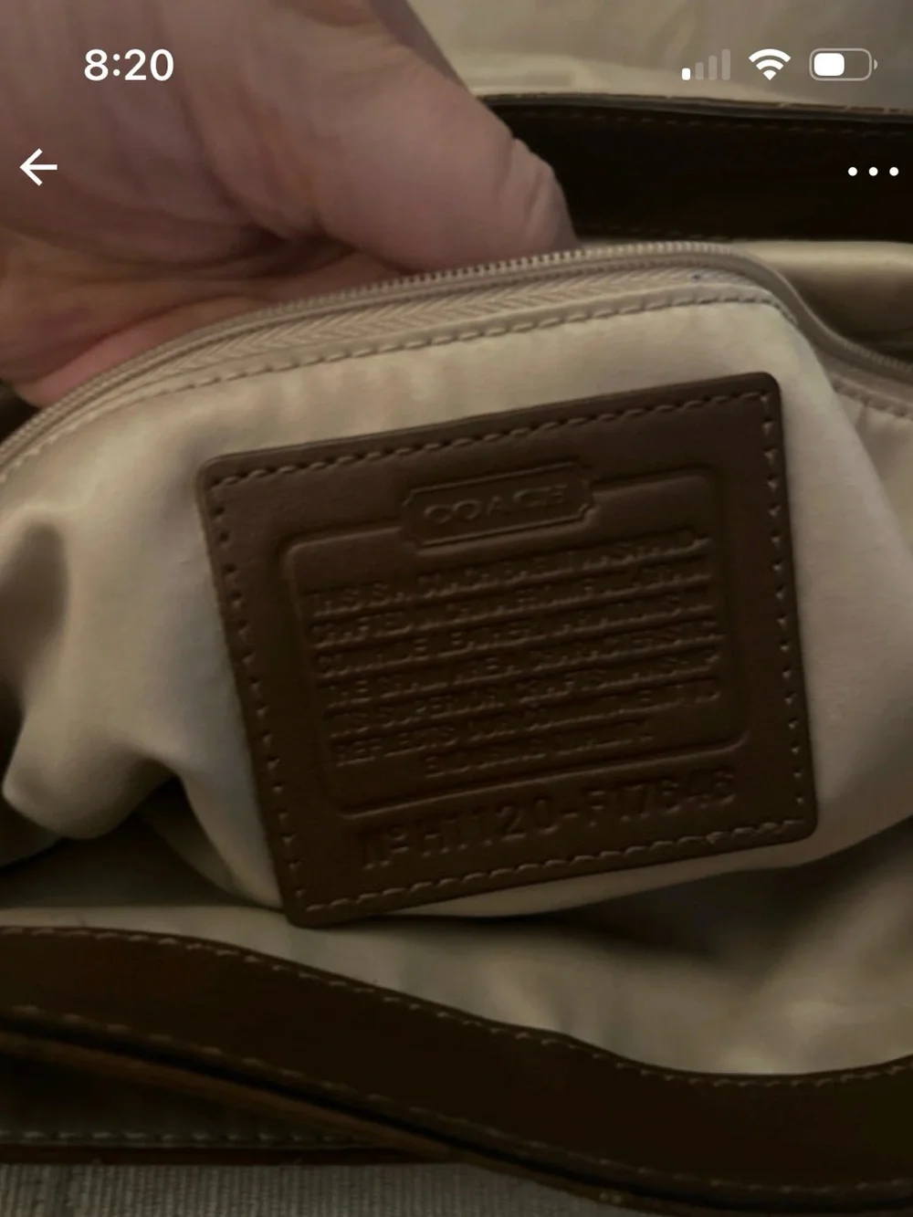 Coach brown bag